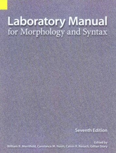 Tapa de Laboratory Manual for Morphology and Syntax