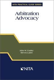 Tapa de Arbitration Advocacy (NITA's Practical Guide Series) (Nita Practical Guide Series)