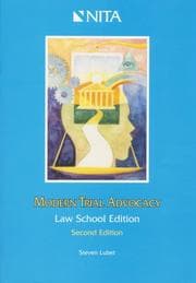 Tapa de Modern Trial Advocacy Law School Edition