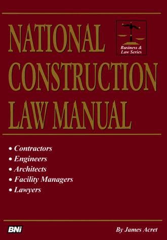 Tapa de National Construction Law Manual