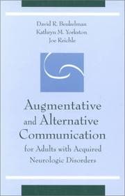 Tapa de Augmentative and alternative communication for adults with acquired neurologic disorders