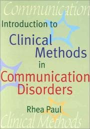 Tapa de Introduction to clinical methods in communication disorders