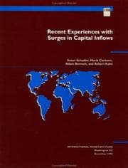 Tapa de Recent experiences with surges in capital inflows