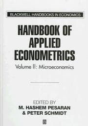 Tapa de Handbook of Applied Econometrics Vol. 2