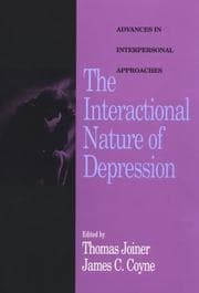 Tapa de The interactional nature of depression