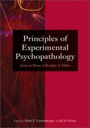 Tapa de Principles of experimental psychopathology