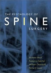 Tapa de The psychology of spine surgery