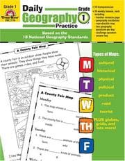 Tapa de Daily Geography Practice - Grade 1