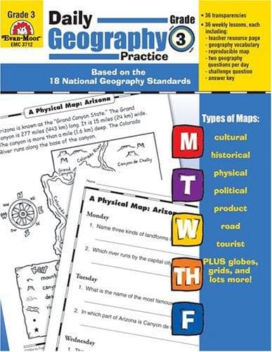 Tapa de Daily Geography Practice Grade 3