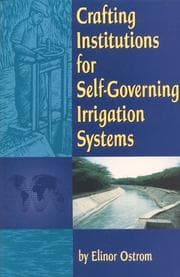 Tapa de Crafting institutions for self-governing irrigation systems