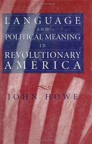 Tapa de Language and political meaning in revolutionary America