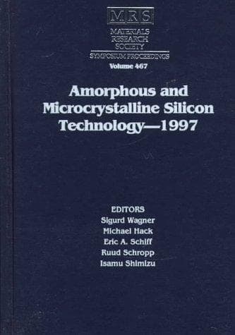Tapa de Amorphous and Microcrystalline Silicon Technology - 1998