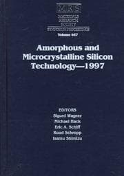 Tapa de Amorphous and Microcrystalline Silicon Technology - 1998
