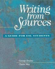 Tapa de Writing from sources