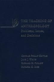Tapa de The teaching of anthropology