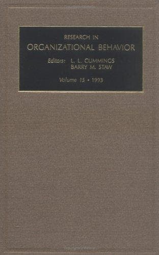 Tapa de Research in Organizational Behavior