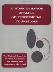 Tapa de Work Behavior Analysis of Professional Counselors