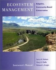 Tapa de Instructor's manual for Ecosystem management
