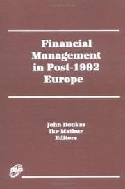 Tapa de Financial management in post-1992 Europe