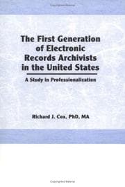 Tapa de The first generation of electronic records archivists in the United States