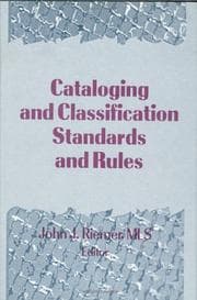 Tapa de Cataloging and Classification Standards and Rules (Monograph Published Simultaneously As Cataloging & Classification Quarterly , Vol 21, Nos 3/4) (Monograph ... Classification Quarterly , Vol 21, Nos 3/4)
