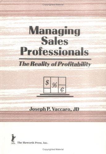 Tapa de Managing sales professionals