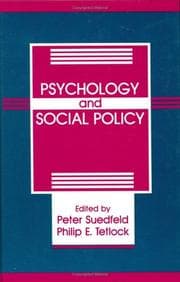 Tapa de Psychology And Social Policy
