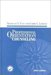 Tapa de A professional orientation to counseling