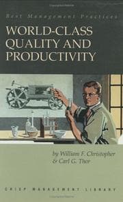 Tapa de World-class quality and productivity