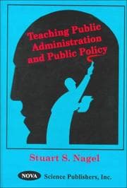 Tapa de Teaching public administration and public policy