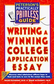 Tapa de Writing a winning college application essay