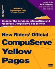 Tapa de New Riders' official CompuServe yellow pages