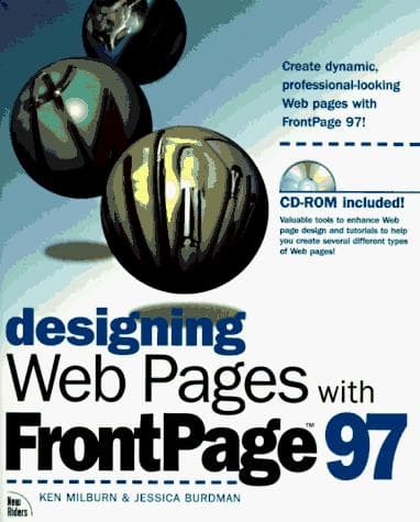 Tapa de Designing Web pages with FrontPage 97