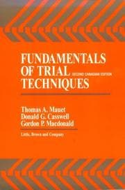Tapa de Fundamentals of trial techniques