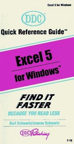 Tapa de Excel 5 for Windows (DDC Quick Reference Guide) (Ddc Quick Reference Guide)