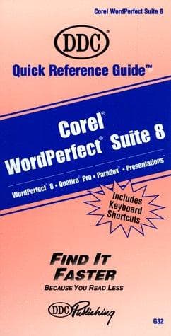 Tapa de Corel Wordperfect Suite 8 Professional (Quick Reference Guides (DDC))