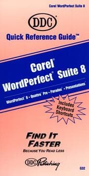 Tapa de Corel Wordperfect Suite 8 Professional (Quick Reference Guides (DDC))