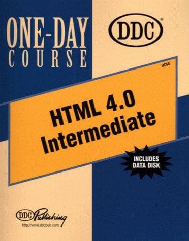 Tapa de HTML 4.0 Intermediate One-Day Course