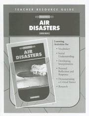 Tapa de Air Disasters Teacher Resource Guide (Disasters)