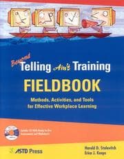 Tapa de Beyond Telling Aint Training Fieldbook