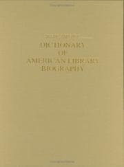Tapa de Dictionary of American library biography