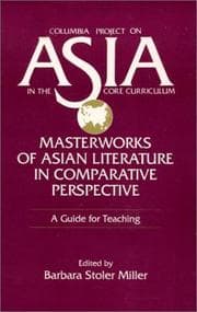 Tapa de Masterworks of Asian literature in comparative perspective