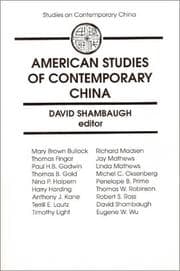 Tapa de American studies of contemporary China