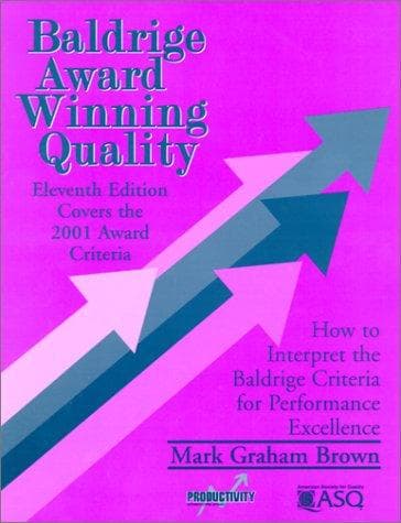 Tapa de Baldrige Award Winning Quality