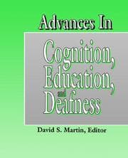 Tapa de Advances in Cognition, Education, and Deafness
