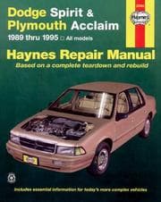 Tapa de Plymouth Acclaim & Dodge Spirit automotive repair manual