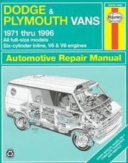 Tapa de Dodge & Plymouth vans automotive repair manual