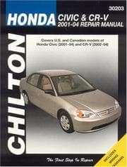 Tapa de Chilton's Honda Civic & CR-V 2001-2004 repair manual
