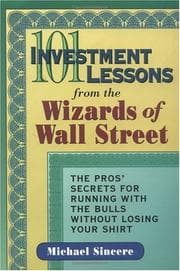 Tapa de 101 investment lessons from the wizards of Wall Street