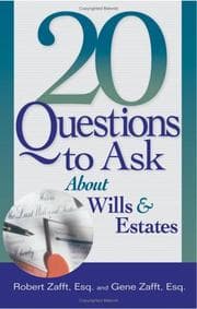 Tapa de 20 questions to ask about wills and estates